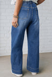Plus Size Acid Wash Lace-Up Jeans- 4 Colors