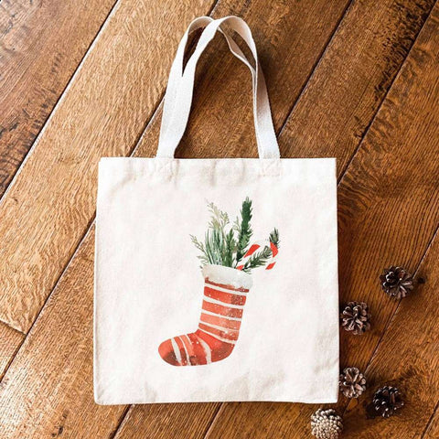 Christmas Stocking - Canvas Tote Bag