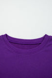 Varsity Striped Drop Shoulder Pullover Sweatshirt & Mini Skort Set- 6 Colors