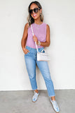 Wisteria Mineral Wash Chest Pocket Tank Top