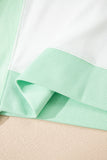 Color Block Exposed Seam Patchwork Crew Neck T-Shirt- 2 Colors