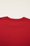 Plus Size Varsity Striped Crew Neck Sweatshirt- 2 Colors