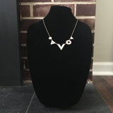 Gold Tone Geometric Necklace Set- Howlite