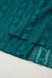 Evergreen Sheer Lace Balloon Sleeve Babydoll Blouse