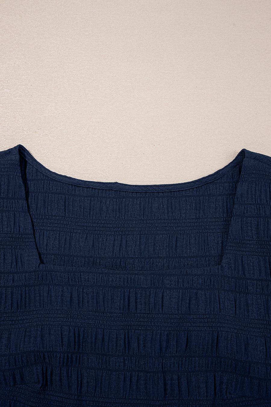 Textured Ruffle Blouse and Shirred High-Waist Shorts Set- 5 Colors