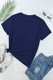Basic Crew Neck Rolled Sleeve T-Shirt- 12 Colors