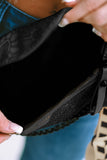 Floral & Geometric Strap PU Crossbody Bag With Coin Purse