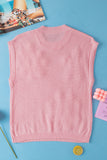 Flower Patch Knit Crew Neck Short Sleeve Sweater- 2 Colors
