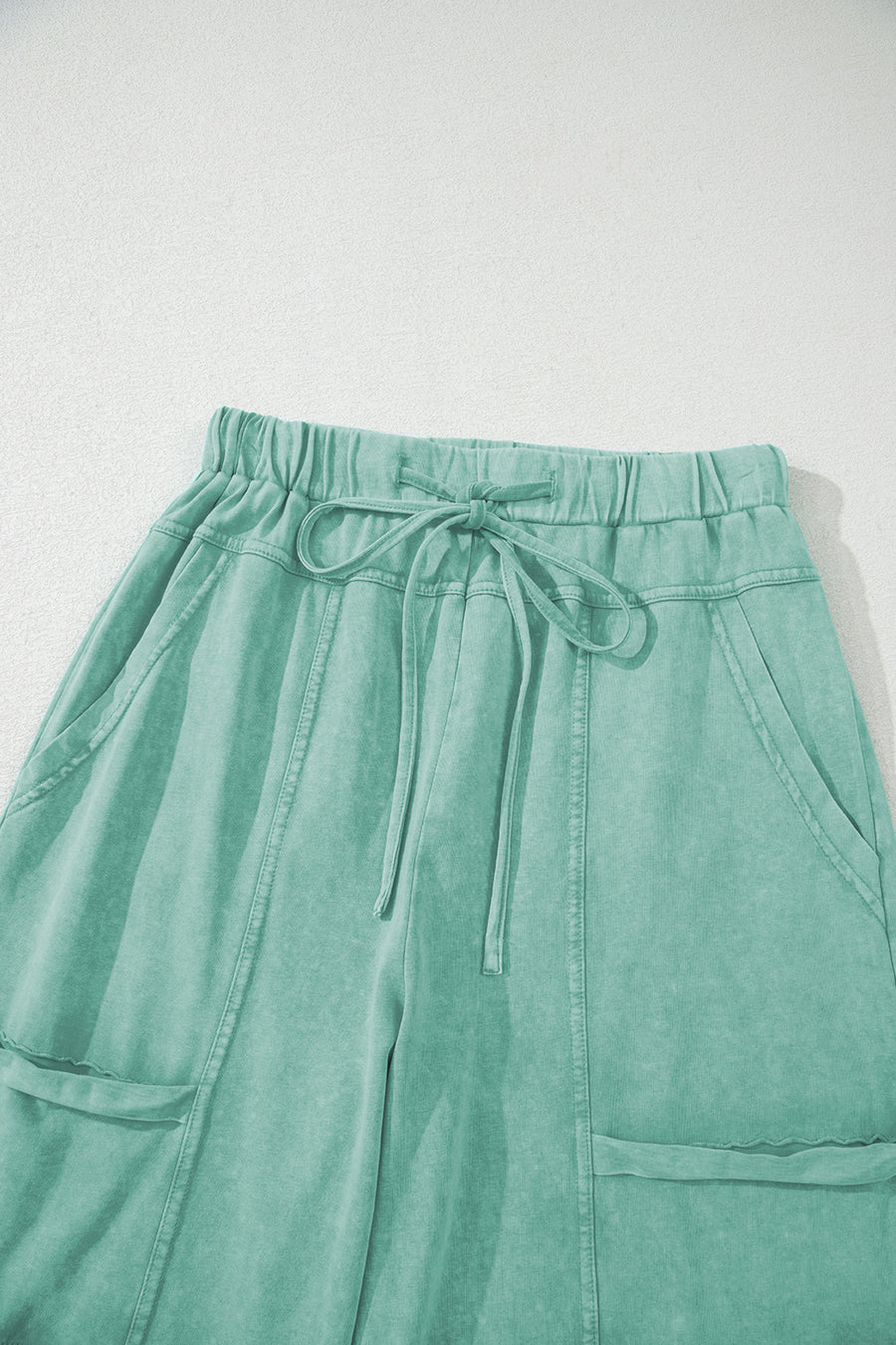 Mineral Wash Exposed Seam Wide Leg Cargo Pants- 3 Colors