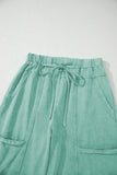 Mineral Wash Exposed Seam Wide Leg Cargo Pants- 3 Colors