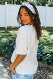Printed Denim Chest Pocket Graphic T-Shirt- 2 Colors