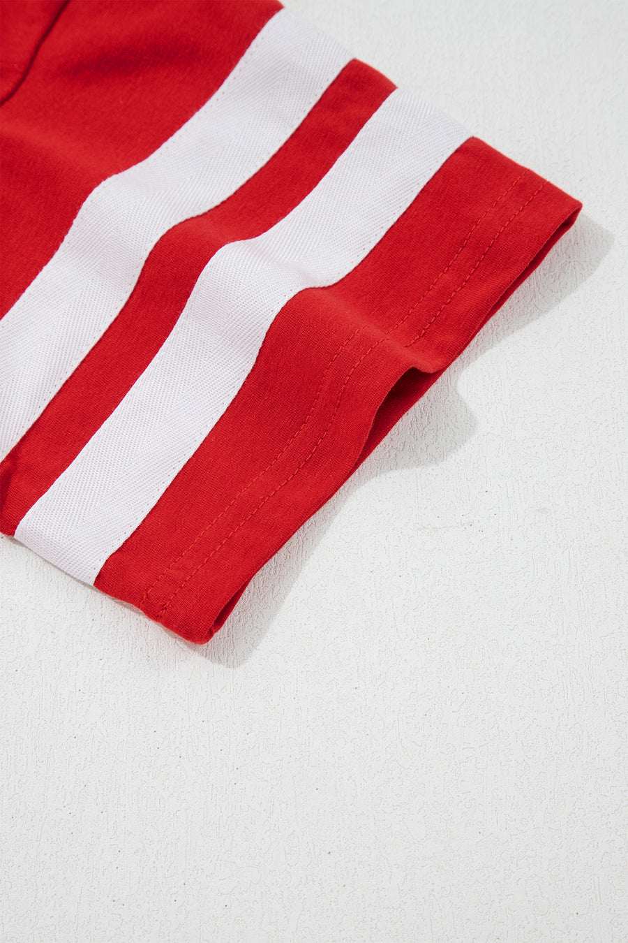 Varsity Striped Short Sleeve Crew Neck T-Shirt- 3 Colors