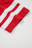 Varsity Striped Short Sleeve Crew Neck T-Shirt- 3 Colors