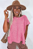 Solid Color Slit Hem Knit Top- 3 Colors
