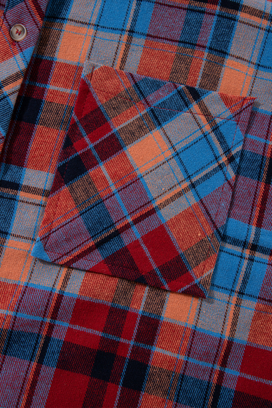 Red Plaid Print Drop Sleeve Loose Shirt Shacket