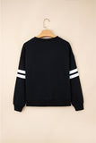 Varsity Striped Sleeve Loose Fit Sweatshirt- 8 Colors