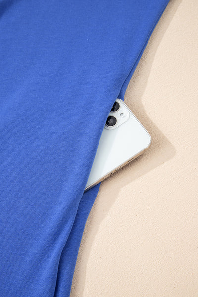 Tillandsia Purple Preppy Striped Sleeve Loose Mini Dress