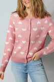 Light Pink Heart Pattern Cardigan 2