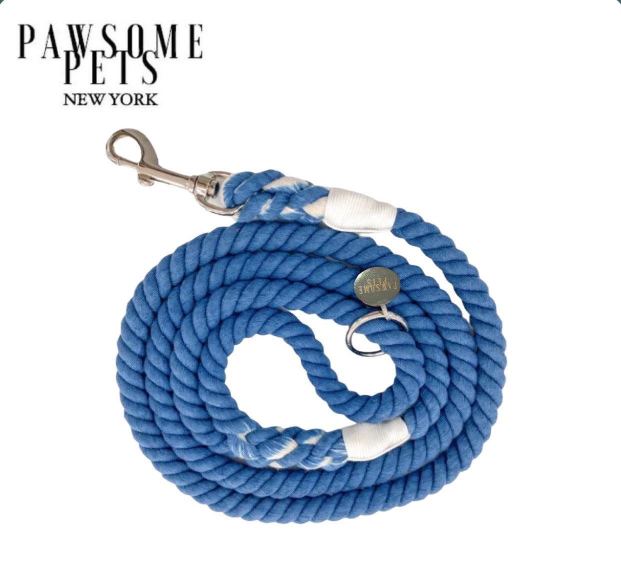 Rope Leash -  Peacock Blue