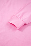 Bow & Sequin XOXO Exposed Seam Slit Hem Baggy Sweatshirt- 3 Colors