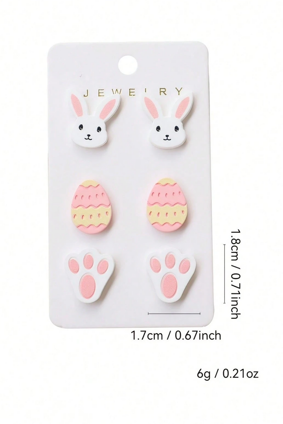 Pink Easter Post Earrings Trio