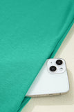 Green Contrast Trim V-Neck Sleeveless Mini Dress