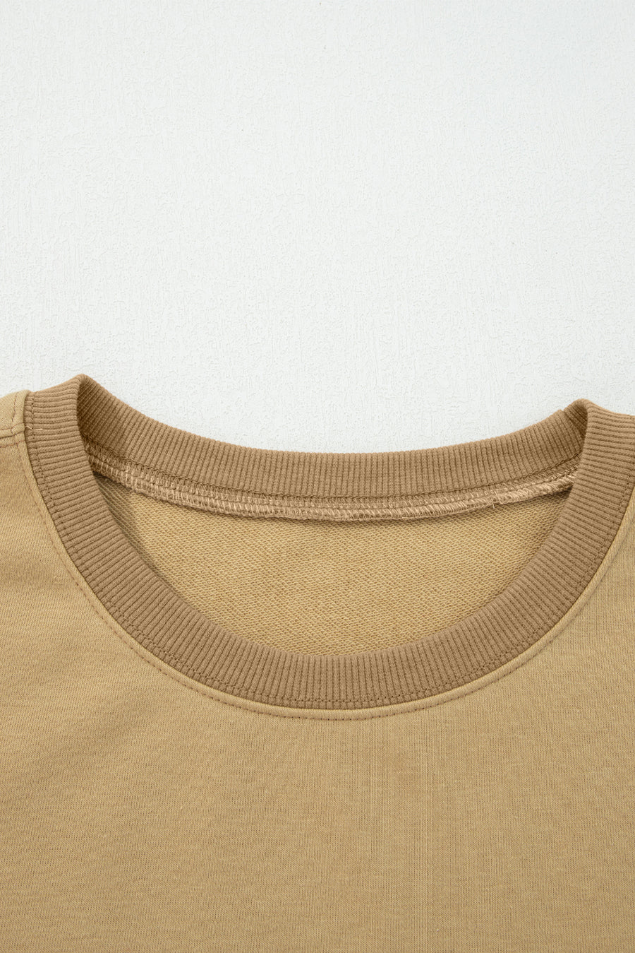 Star Patch Exposed Seam Uneven Hem Sweatshirt- 2 Colors