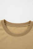 Star Patch Exposed Seam Uneven Hem Sweatshirt- 2 Colors