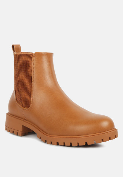 Prolt Chelsea Ankle Boots- Tan