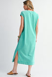 Mineral Wash T-Shirt Dress with Pockets- 3 Colors