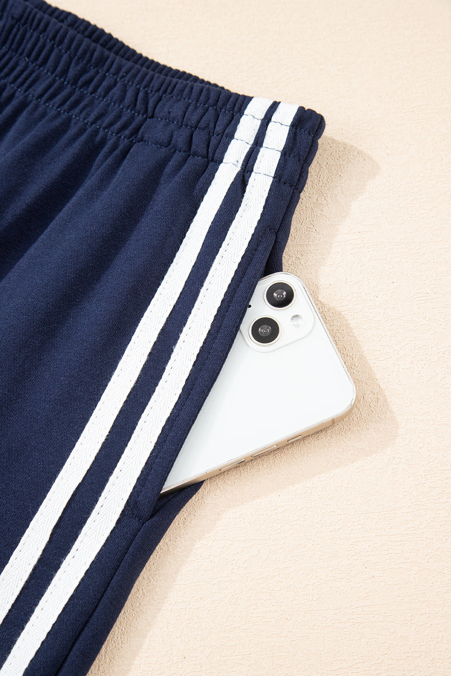 Varsity Striped Cropped Sweatshirt and Wide Leg Pants Matching Set- 5 Colors