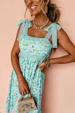 Floral Lace Tied Strap Empire Waist Maxi Dress- 2 Colors