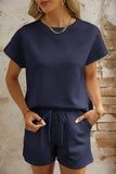 Textured Short Sleeve Top and Shorts Set- 7 Colors