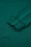 Green Varsity Striped Pullover Top & Loose Drawstring Pants Set