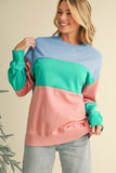 Color Block Drop Shoulder Sweatshirt- 4 Colors