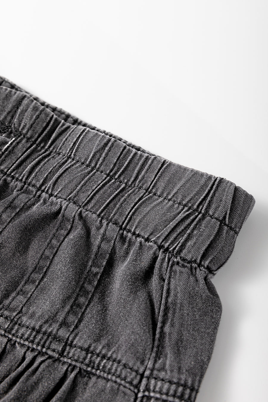 Mineral Wash Button-Up High-Waist Wide Leg Jeans