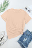 Basic Crew Neck Rolled Sleeve T-Shirt- 12 Colors