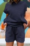 Textured Short Sleeve Top and Shorts Set- 7 Colors