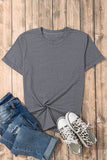 Basic Crew Neck Rolled Sleeve T-Shirt- 12 Colors