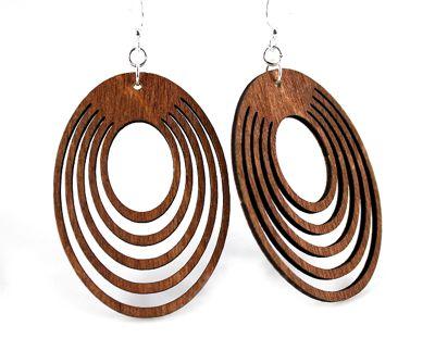 Oval Offset Earrings # 1023