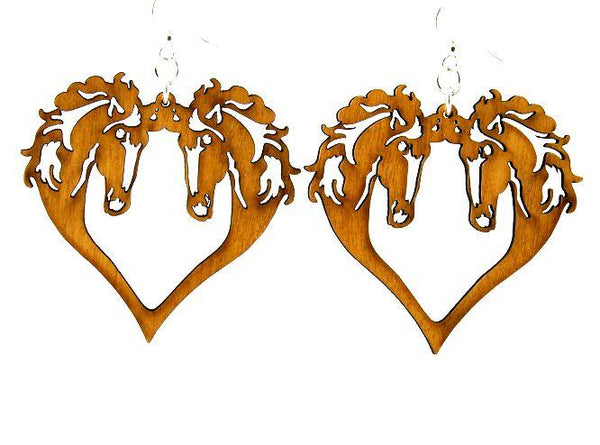 Horse Heart Earrings # 1059