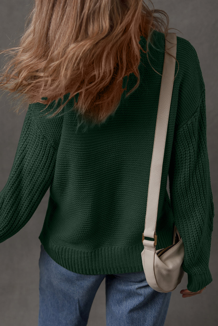 Front Seam Drop Shoulder Loose Fit Sweater- 3 Colors