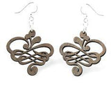 Small Calligraphy Earrings # 1129