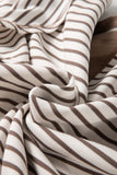 Striped Ruffle Sleeve Crew Neck T-Shirt- 3 Colors