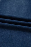 Sail Blue Stitched Waist Detail Cuffed Jeans