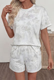 *Pre-Order* White Woodland Camouflage T-Shirt and Shorts Set