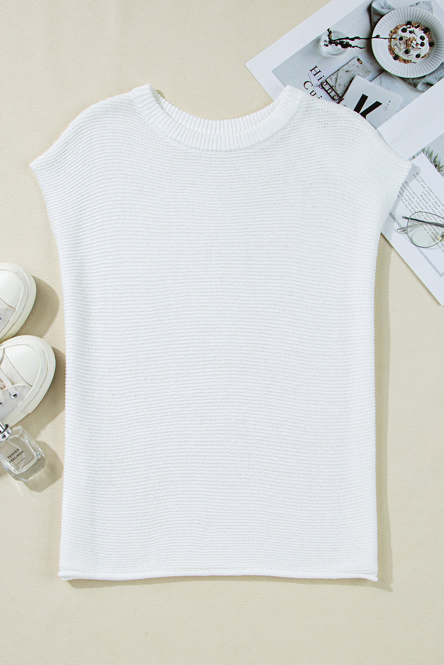 Solid Color Slit Hem Knit Top- 3 Colors