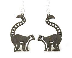 Ring-tailed Lemur Earrings # 1274