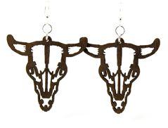 Steer Skull Earrings # 1285