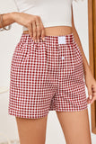 Gingham High-Waisted Loose Wide Leg Shorts- 2 Colors